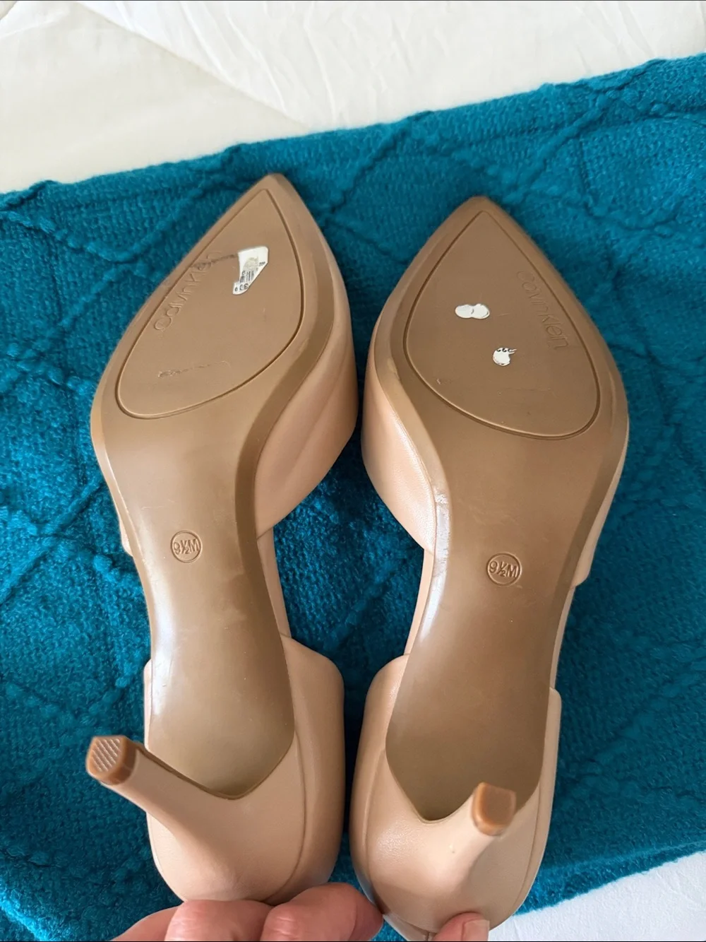 Calvin Klein Blush Pink D'Orsay Pointed Toe Heels